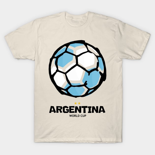 Argentina Football Country Flag T-Shirt by KewaleeTee